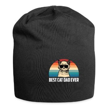 Bester Katzen Papa Ever Best Cat Dad Ever Lustig - Jersey-Beanie - Schwarz - Vorne