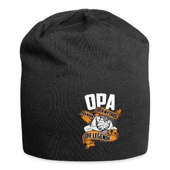Opa Der Mann Der Mythos Die Legende - Jersey-Beanie - Schwarz - Vorne