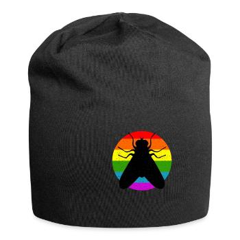 Mouche arc-en-ciel - Bonnet en jersey - noir - Devant