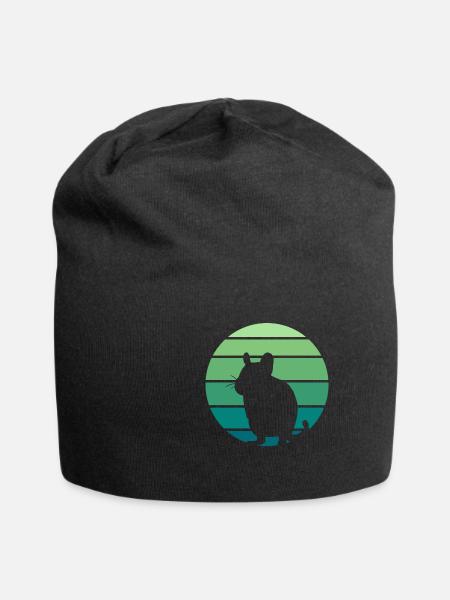 Degu Nagetier - Jersey-Beanie - Schwarz