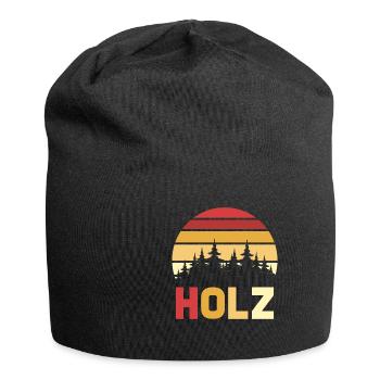 Holz Holz - Jersey-Beanie - Schwarz - Vorne