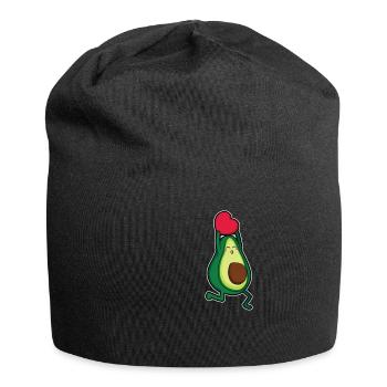 Süße Avocado Liebe Herz Guacamole Geschenkidee - Jersey-Beanie - Schwarz - Vorne