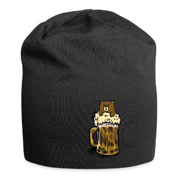 Bear Beer bear beer - Jersey Beanie - black - Front
