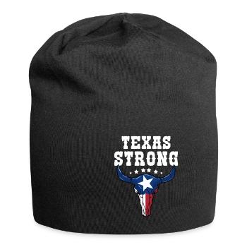 Longhorn Texas Flag - Jersey Beanie - black - Front