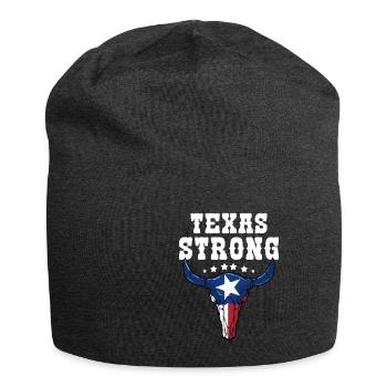 Longhorn Texas Flag - Jersey Beanie - charcoal grey - Front