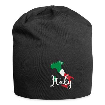 Italy gift pizza holiday Italian - Jersey Beanie - black - Front