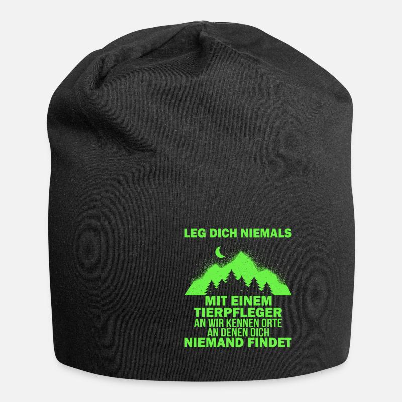 Tierpfleger Lustiges Geschenk - Jersey-Beanie - Schwarz