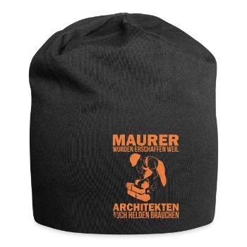 Maurer Lustiges Geschenk Azubi Meister - Jersey-Beanie - Schwarz - Vorne