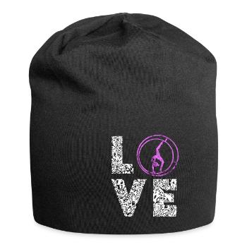 Rhönrad Love Liebe Rhönradturnen Rhönrad Geschenke - Jersey-Beanie - Schwarz - Vorne