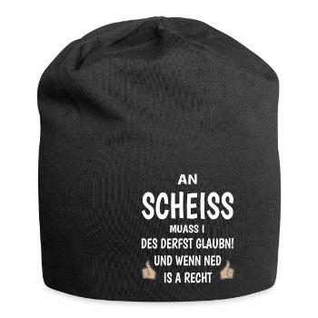 An Scheiss muass i - Jersey-Beanie - Schwarz - Vorne