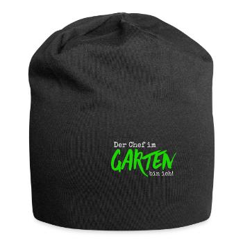 Der Chef im Garten bin ich, Gärtner Geschenkidee - Jersey-Beanie - Schwarz - Vorne