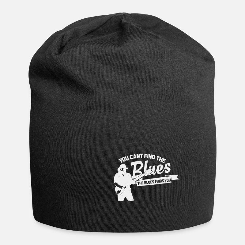 Der blues wird dich finden Geschenkidee Musik - Jersey-Beanie - Schwarz