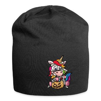 Einhorn Mumie Halloween Kostüm Klopapier - Jersey-Beanie - Schwarz - Vorne
