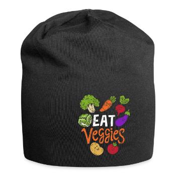 Les légumes mangent des légumes - Bonnet en jersey - noir - Devant