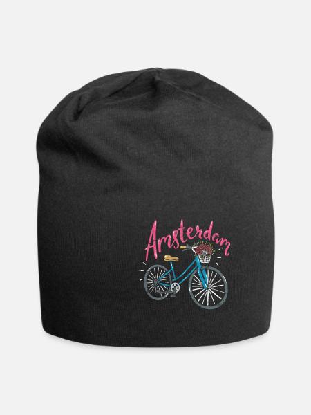 Amsterdam - Jersey-Beanie - Schwarz