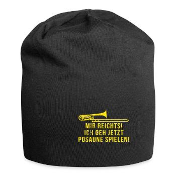 Es reicht ich geh Posaune spielen - Jersey-Beanie - Schwarz - Vorne