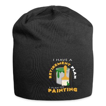 Plan für den Ruhestand Malen Maler Rente Geschenk - Jersey-Beanie - Schwarz - Vorne