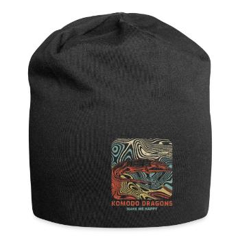 Komodowaran - Jersey-Beanie - Schwarz - Vorne
