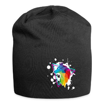 Wolf - Jersey-Beanie - Schwarz - Vorne