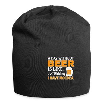 bière - Bonnet en jersey - noir - Devant