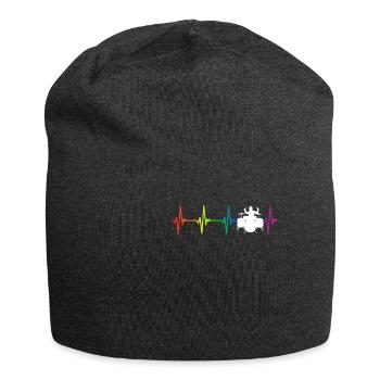 Drums Rainbow Heartbeat - Jersey-Beanie - Anthrazit - Vorne