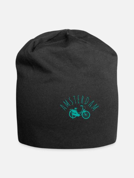 Amsterdam - Jersey-Beanie - Schwarz