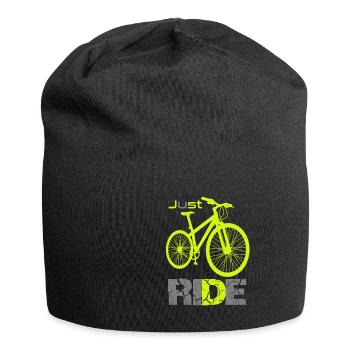 Fahrrad Logo Einfach Fahren Motto - Jersey-Beanie - Schwarz - Vorne