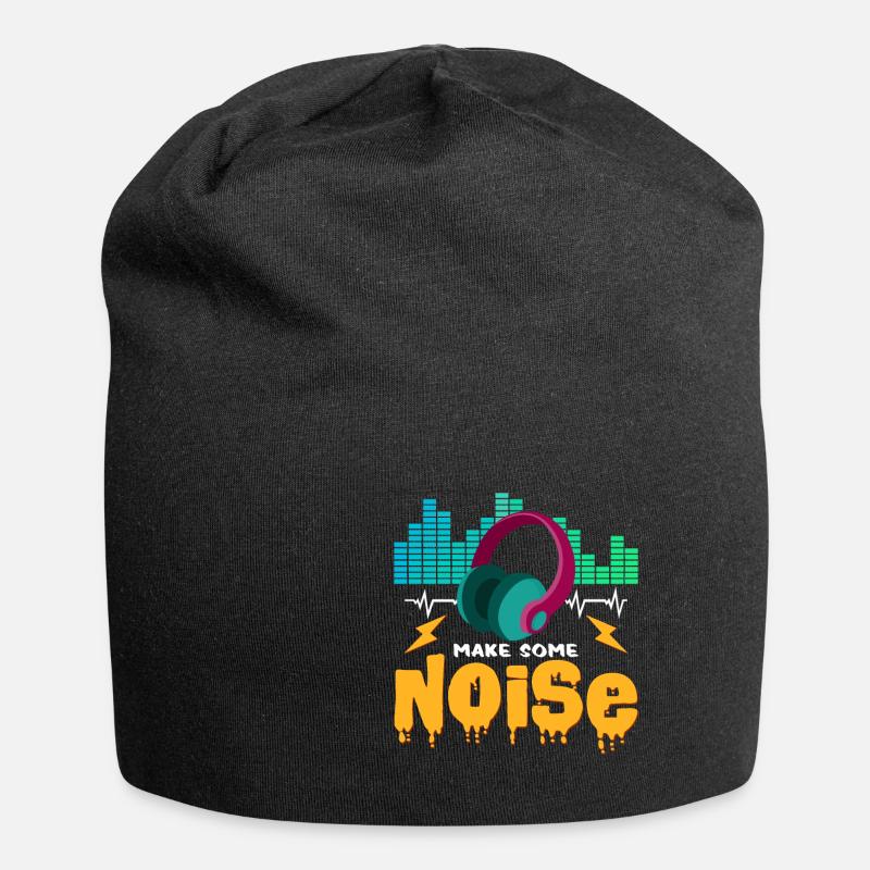 DJ - Jersey-Beanie - Schwarz