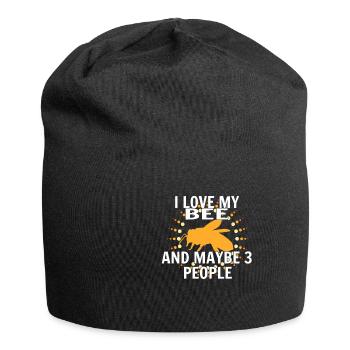 Biene - Jersey-Beanie - Schwarz - Vorne
