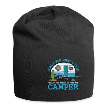 Camping - Jersey Beanie - black - Front