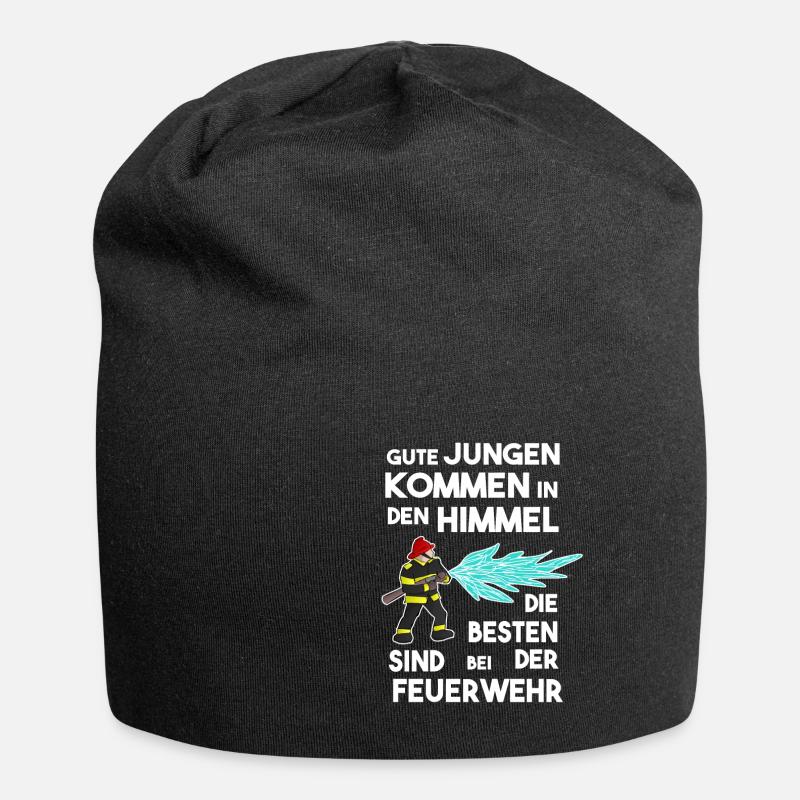 Feuerwehrmann Feuerwehr & Sprüche - Jersey-Beanie - Schwarz