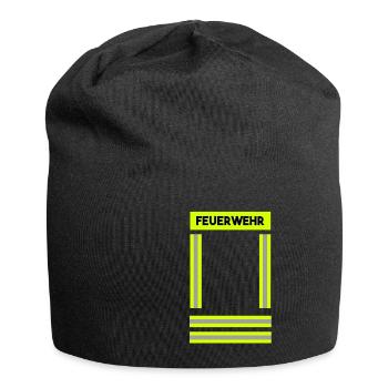 Feuerwehrmann Feuerwehr & Sprüche - Jersey-Beanie - Schwarz - Vorne