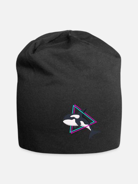 killer whale - Jersey Beanie - black