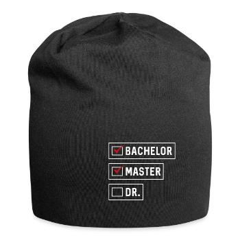 Bachelor Master Doctor check list de fin d'études - Bonnet en jersey - noir - Devant