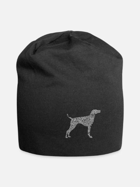 Deutsch Kurzhaar Hund Geschenk Frauchen Herrchen - Jersey-Beanie - Schwarz