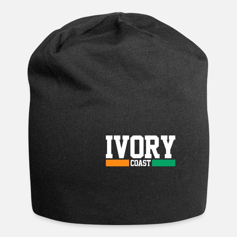 Elfenbeinküste - Jersey-Beanie - Schwarz