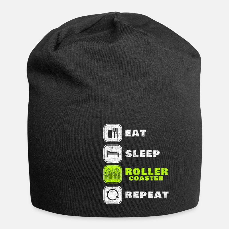 Achterbahn - Jersey-Beanie - Schwarz