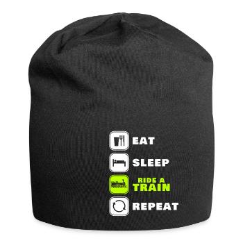 Zug - Jersey-Beanie - Schwarz - Vorne