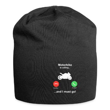 Funny Motorcycle Biker Gift - Jersey Beanie - black - Front