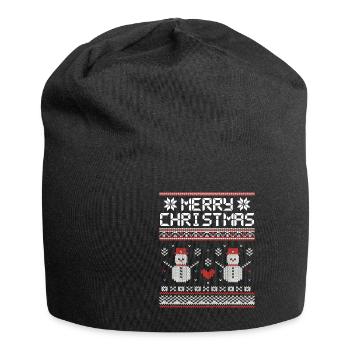 Couple Snowman paar Schneemann - Jersey-Beanie - Schwarz - Vorne
