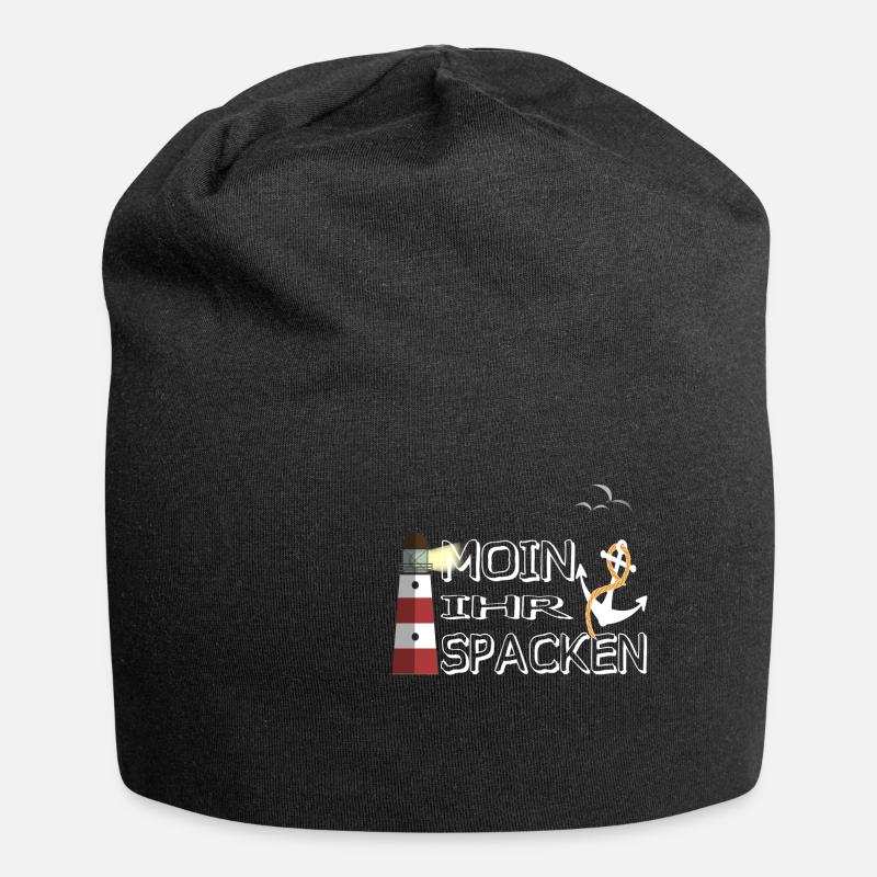 Moin ihr Spacken - Jersey-Beanie - Schwarz