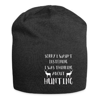Hirschjagd Jagd Jagd - Jersey-Beanie - Anthrazit - Vorne