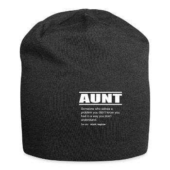 Description drôle t-shirt édition de tante - Bonnet en jersey - charbon - Devant