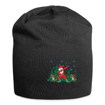 Funny Santa Claus Gift Idea Reindeer Dab - Jersey Beanie - black - Front