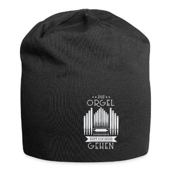 Orgelspieler Organist Klavier Orgel Kirchenmusik - Jersey-Beanie - Schwarz - Vorne