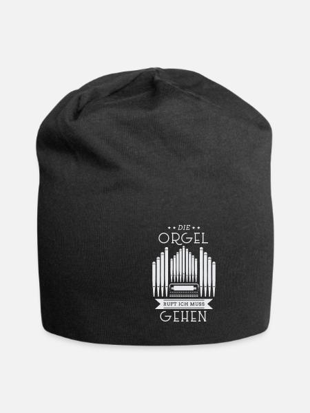 Orgelspieler Organist Klavier Orgel Kirchenmusik - Jersey-Beanie - Schwarz