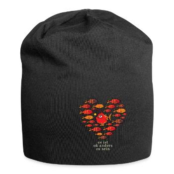 It's OK To Be Different Colorful variety of fish - Jersey Beanie - black - Front