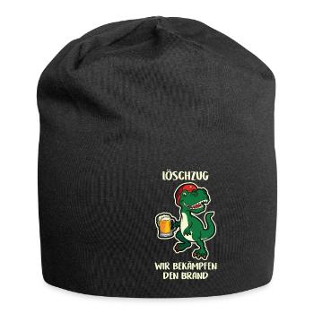 Löschzug Brand Dino Feuerwehr Thekenbrand - Jersey-Beanie - Schwarz - Vorne