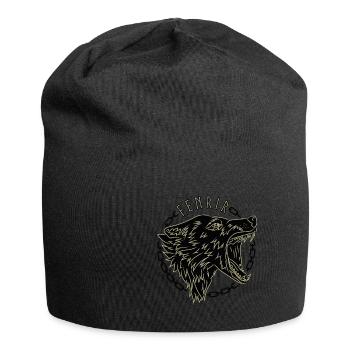 Fenrir - Wolf des Nordens - Jersey-Beanie - Schwarz - Vorne
