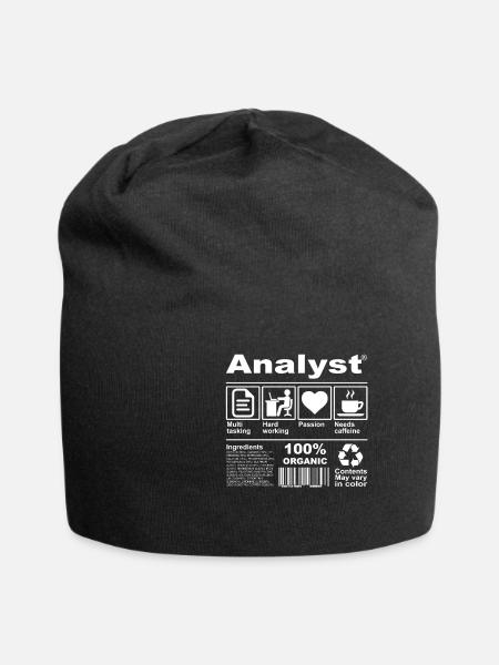 Analyst - Jersey-Beanie - Schwarz